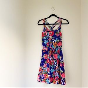 Fun Floral Print ALine Dress (S)